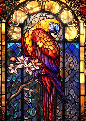 Stained Glass parrot
