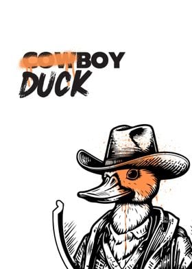 Funny Cowboy Duck