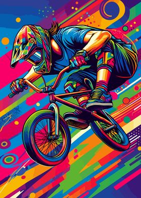 freestyle BMX wpap pop art