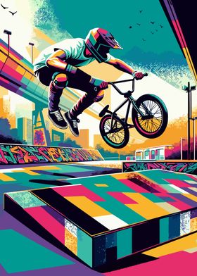 freestyle BMX wpap pop art