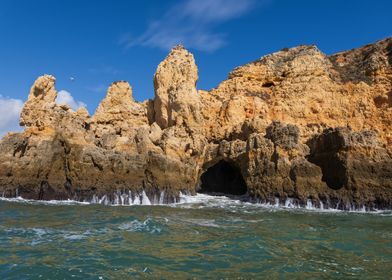 Algarve Coast With Cave