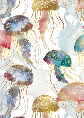 Jellyfish Animal Gold