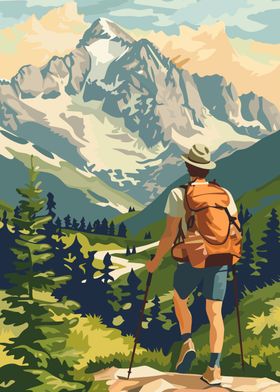 Summer Hiking Landscape