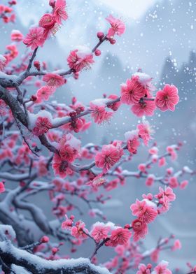 Winter Cherry Tree Branch