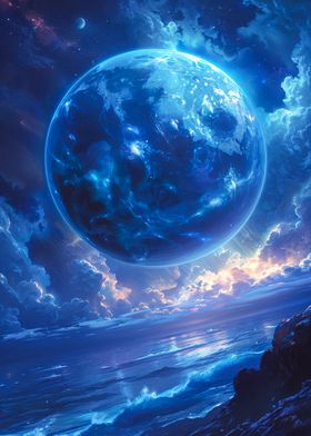 Mystical Blue Planet Ocean
