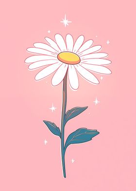 Elegant Aesthetic Daisy