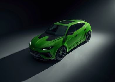 Green lamborghini urus 