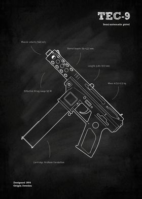 TEC 9 Pistol CS Gun Weapon