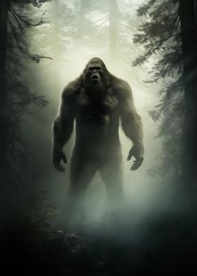 Bigfoot in forest