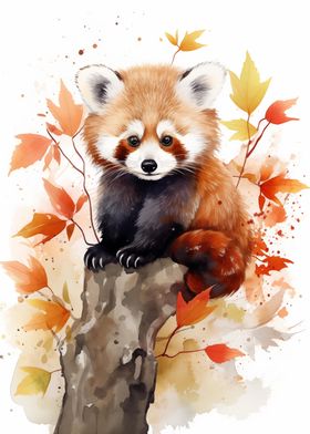 Red Panda Watercolor