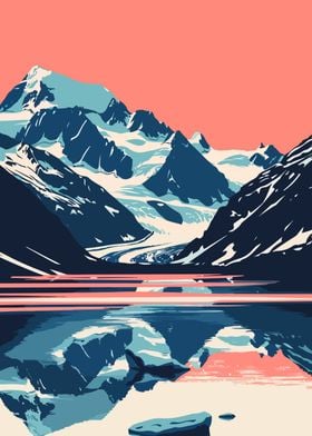 Alaska Glacier Lake Art