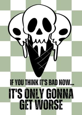 checkered sarcastic poster