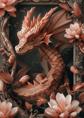 3D dragon pink