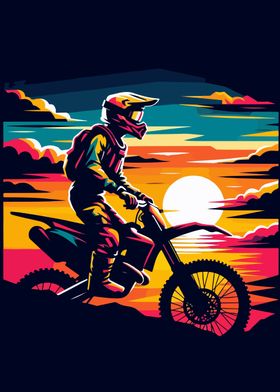 Motocross sunset wpap