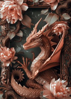 3D dragon pink