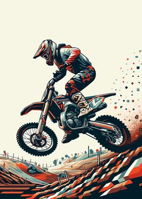 Motocross wpap pop art  