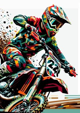  motocross wpap pop art