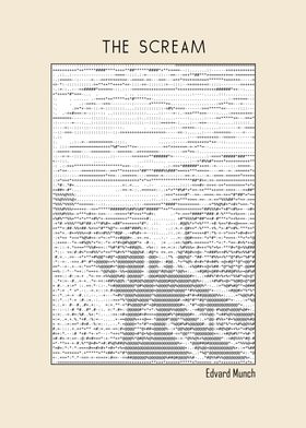 The Scream Ascii art