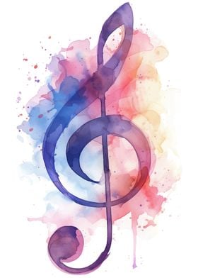 Note Music Watercolor
