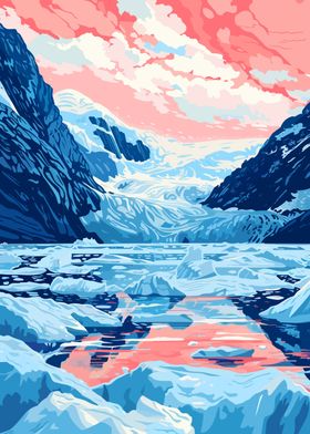 Alaska Glacier Lake Art