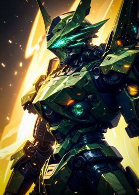 Mecha Green Armor Robot