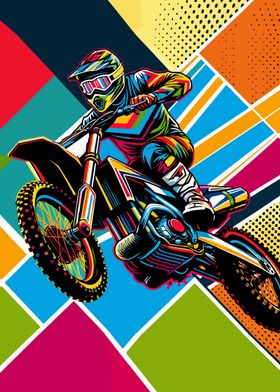 motocross wpap pop art