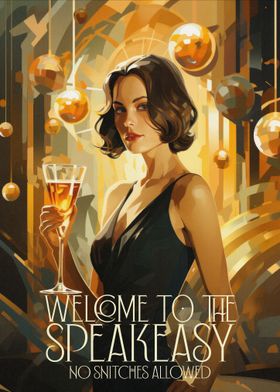 Art Deco Cocktail Poster