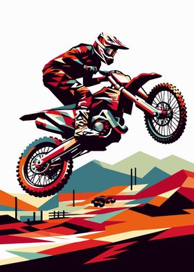 Motocross wpap pop art