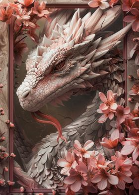 3D dragon pink