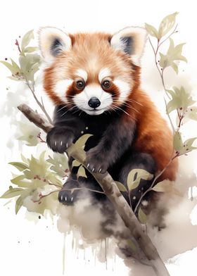 Red Panda Watercolor