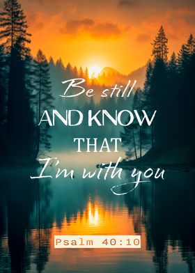 Be still and know 