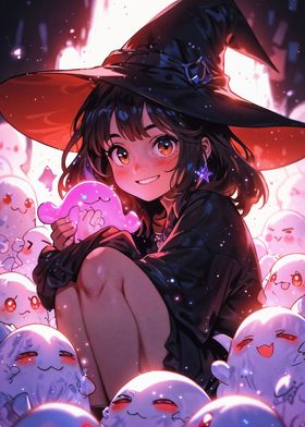 Smiling Brunette Witch