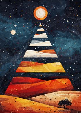 Desert Night Pyramid