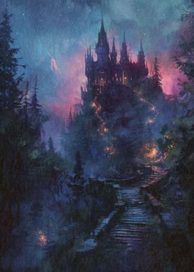Dark Gothic Castle Art