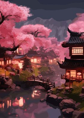 Japanese landscape paintin