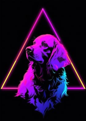 Dog Animal Neon Pet Friend