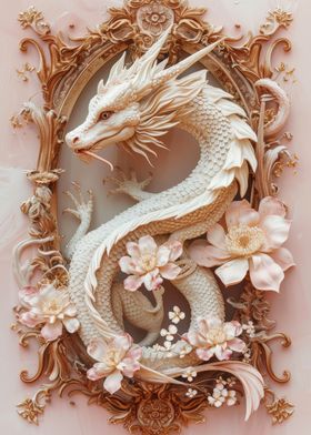 3D dragon pink