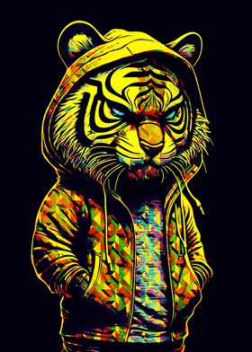Tiger style pop art 