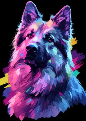 Dog Animal Neon Pet Friend