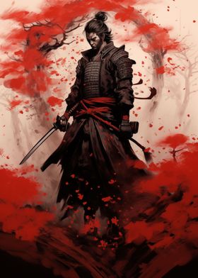 Japanese Painting Samurai