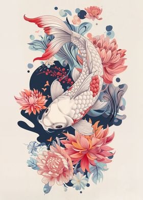 Enchanting koi fish