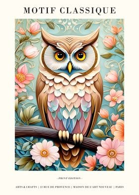 Elegant Romantic Owl Art