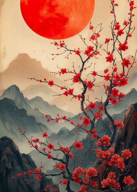 cherry blossom landscape