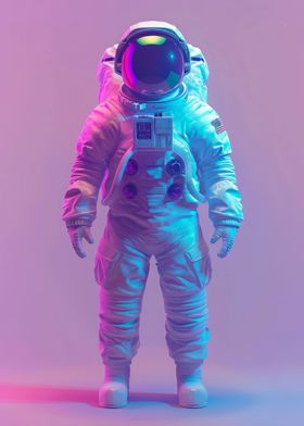 Astronaut Dreamy 3D Pastel