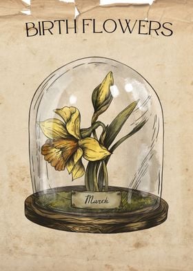 March Daffodil flower
