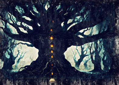 Dark Giant Tree Art