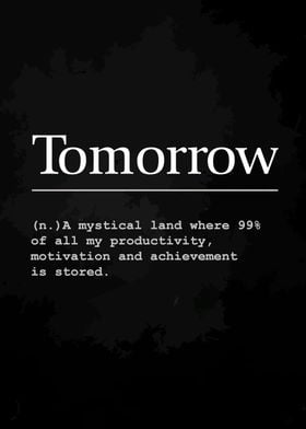 Tomorrow Definition