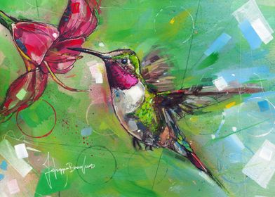 Hummingbird painting
