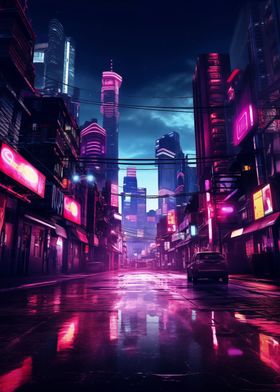 Neon Cyberpunk City