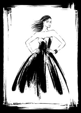 Black Dress Lady 